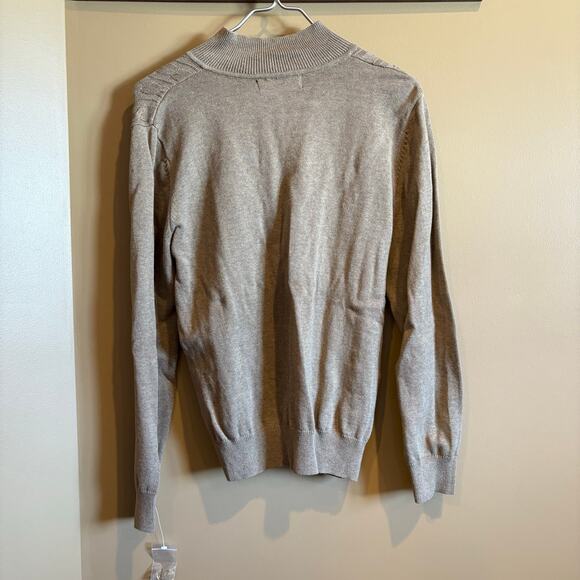 Karen Scott 1/4 Zip Pullover Tan SZ M - Picture 4 of 4